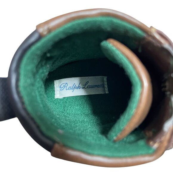 Polo Ralph Lauren Layette Baby Conquered Boot Crib 3 Leather Synthetic Upper - Picture 5 of 8